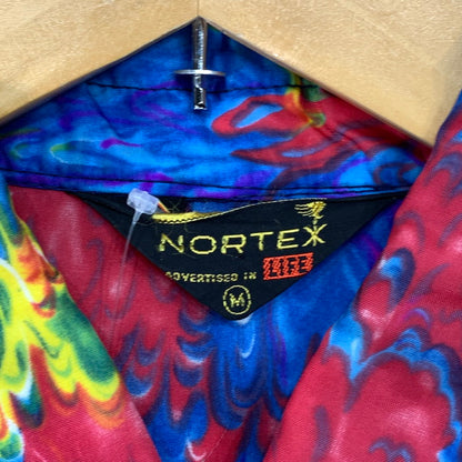 【中古品】【メンズ】 NORTEX 長袖シャツ ブランド 古着 145-260228-gm-05-fuz サイズ：M カラー：ブルー 総柄 万代Net店