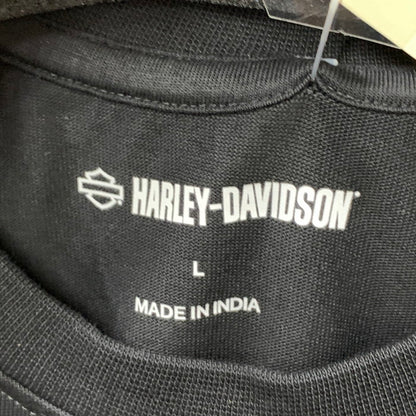【中古品】【メンズ】 HARLEY DAVIDSON ハーレーダビッドソン アイアンボンド 半袖Tシャツ カットソー トップス ブランド 古着 145-250802-gm-01-fuz サイズ：L カラー：ブラック 万代Net店