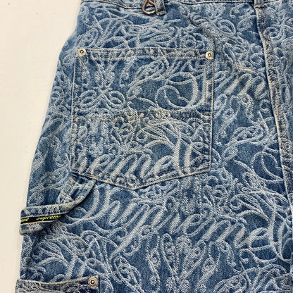 【中古品】【メンズ】 Supreme シュプリーム 22AW SCRIPT JACQUARD DOUBLE KNEE DENIM PAINTER PANT デニムペインターパンツ ブランド 古着 149-260110-gm-27-fuz サイズ：32 カラー：インディゴ 万代Net店
