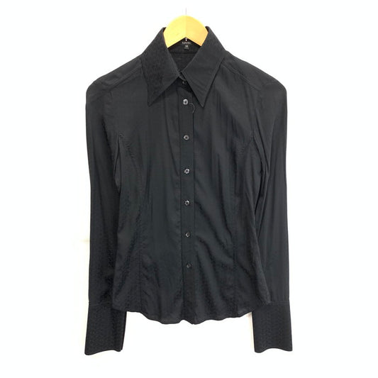【中古品】【レディース】 GUCCI グッチ GG 長袖シルクブラウス トップス ブランド 古着 170-260329-gm-18-fuz サイズ：38 カラー：ブラック 万代Net店