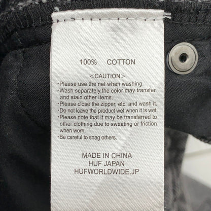 【中古品】【メンズ】 HUF ハフ MONOGRAM DENIM PANT PANTS モノグラムデニムパンツ ジーンズ ボトムス ブランド 古着 153-260412-gm-22-fuz サイズ：28 カラー：ブラック 万代Net店