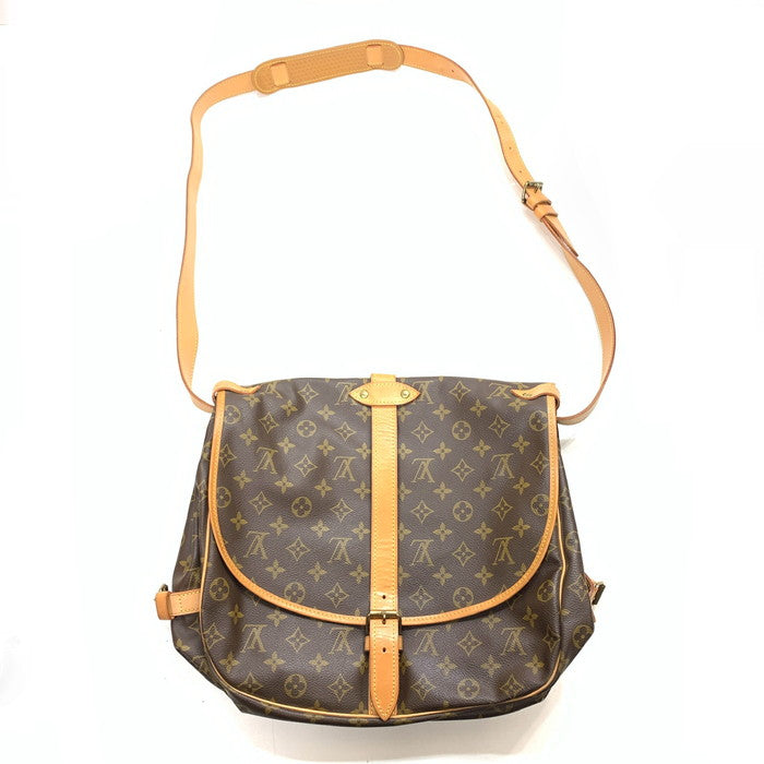 【中古品】【メンズ/レディース】 LOUIS VUITTON ルイ・ヴィトン M42254 モノグラム ソミュール35 ショルダーバッグ ブランド カバン 179-251129-gm-08-fuz カラー：ブラウン 万代Net店