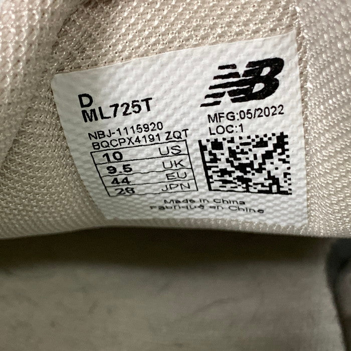 【中古品】【メンズ】 NEW BALANCE ニューバランス ML725T スニーカー シューズ 靴 162-251220-gm-33-fuz サイズ：28cm カラー：ホワイト 万代Net店