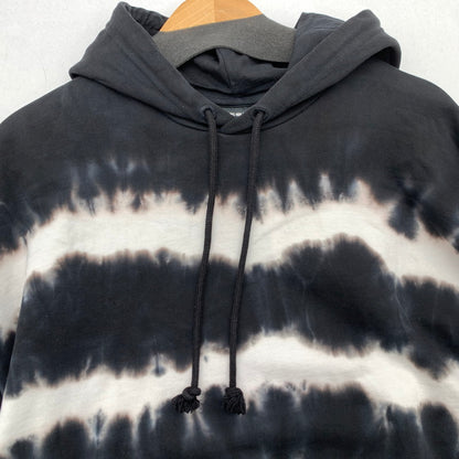 【中古品】【メンズ】 DIESEL ディーゼル PULLOVER PARKER プルオーバーパーカー フーディ― 裏パイル ブランド 古着 141-260412-gm-23-fuz サイズ：M カラー：ブラック ホワイト タイダイ 万代Net店