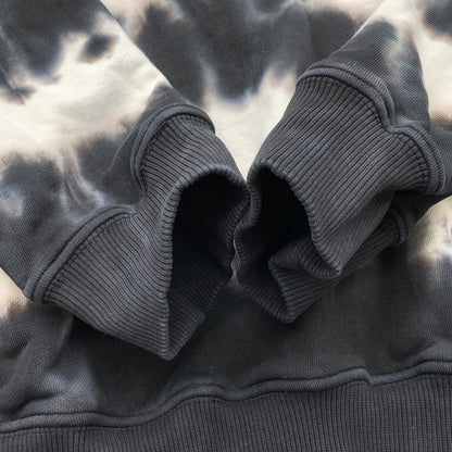 【中古品】【メンズ】 DIESEL ディーゼル PULLOVER PARKER プルオーバーパーカー フーディ― 裏パイル ブランド 古着 141-260412-gm-23-fuz サイズ：M カラー：ブラック ホワイト タイダイ 万代Net店