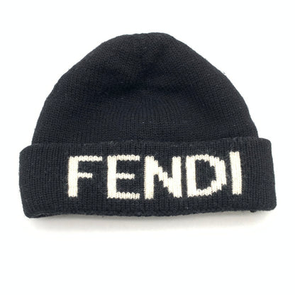 【中古品】【メンズ/レディース】 FENDI フェンディ FXQ056A14F KNIT CAP ニットキャップ ブランド 帽子 183-260418-gm-16-fuz カラー：ブラック 万代Net店