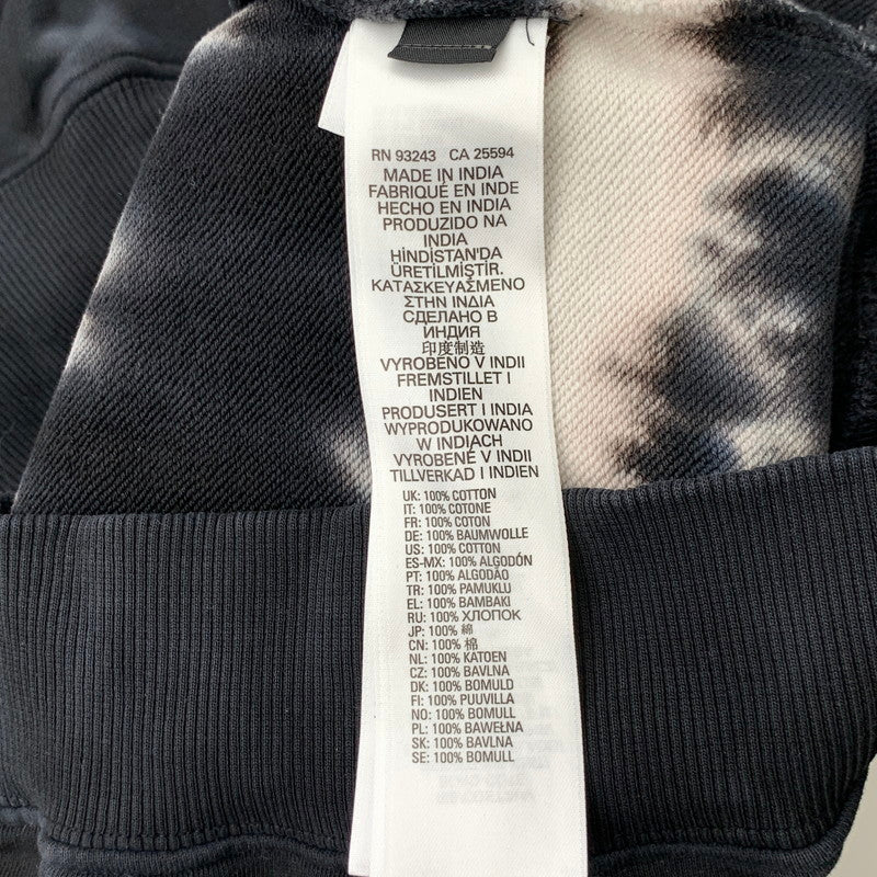 【中古品】【メンズ】 DIESEL ディーゼル PULLOVER PARKER プルオーバーパーカー フーディ― 裏パイル ブランド 古着 141-260412-gm-23-fuz サイズ：M カラー：ブラック ホワイト タイダイ 万代Net店