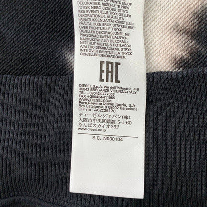 【中古品】【メンズ】 DIESEL ディーゼル PULLOVER PARKER プルオーバーパーカー フーディ― 裏パイル ブランド 古着 141-260412-gm-23-fuz サイズ：M カラー：ブラック ホワイト タイダイ 万代Net店