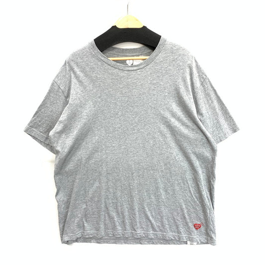 【中古品】【メンズ】 HUMAN MADE ヒューマンメード 半袖Tシャツ カットソー トップス ブランド 古着 142-250622-gm-18-fuz サイズ：L カラー：グレー 万代Net店