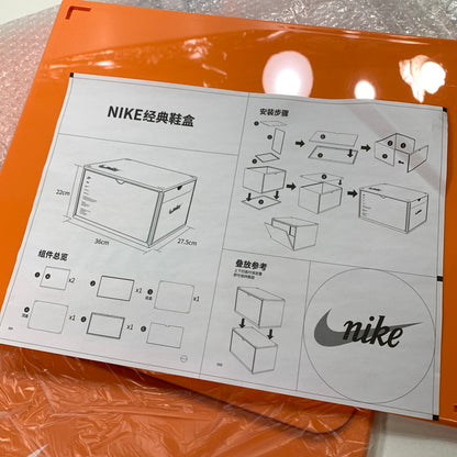 【中古美品】【メンズ】 NIKE ナイキ OG010-801A VINTAGE SHOES BOX シューズボックス 収納 家具 208-251108-gm-07-fuz カラー：オレンジ 万代Net店