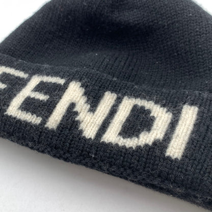 【中古品】【メンズ/レディース】 FENDI フェンディ FXQ056A14F KNIT CAP ニットキャップ ブランド 帽子 183-260418-gm-16-fuz カラー：ブラック 万代Net店
