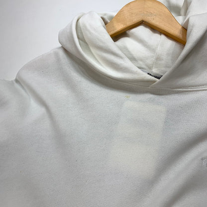 【中古品】【メンズ】 A BATHING APE アベイシングエイプ 1ST CAMO BLOCKING RAW EDGE RELAXED FIT PULLOVER HOODIE パーカー ブランド 古着 142-251115-gm-08-fuz サイズ：L カラー：ホワイト 万代Net店