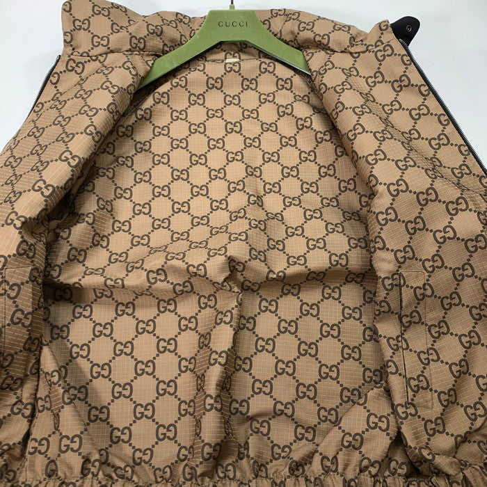 【中古品】【メンズ】 GUCCI グッチ 722511 ZALX2 REVERSIBLE GG CANVAS JACKET リバーシブルGGキャンバスジャケット アウター ブランド 古着 141-260124-gm-06-fuz サイズ：48 カラー：ブラック ベージュ 万代Net店