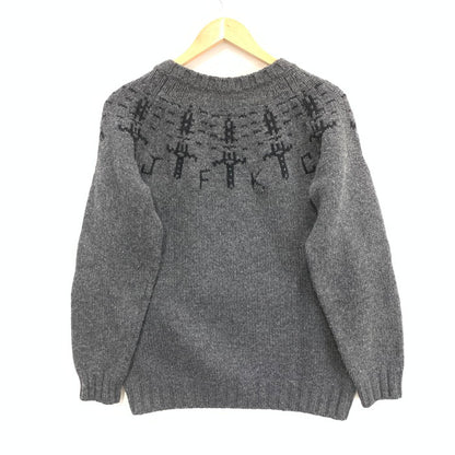 【中古品】【メンズ】 WACKO MARIA ワコマリア 16FW-WMK-KN14 KNIFE PATTERN NORDIC SWEATER ニット セーター ブランド 古着 140-250608-gm-32-fuz サイズ：M カラー：グレー 万代Net店