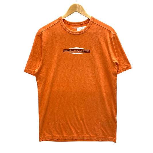 【中古品】【メンズ】 ハーレーダビッドソン 96013-25VM BAR&SHIELD 半袖Tシャツ カットソー トップス ブランド 古着 145-250802-gm-06-fuz サイズ：M カラー：オレンジ 万代Net店