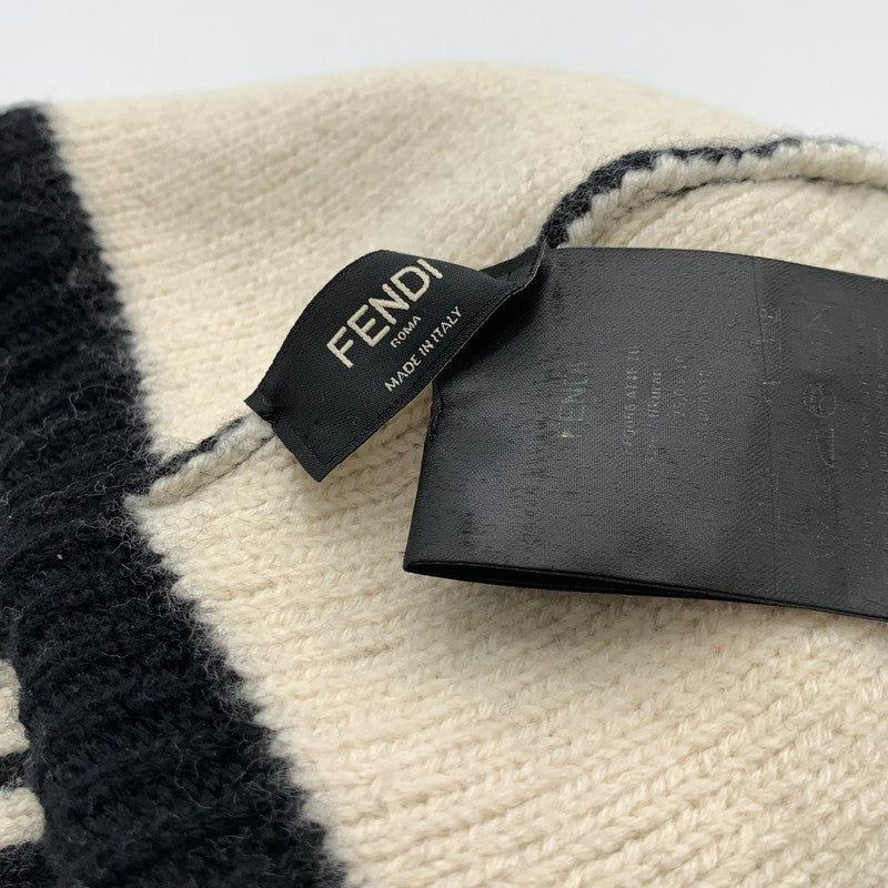 【中古品】【メンズ/レディース】 FENDI フェンディ FXQ056A14F KNIT CAP ニットキャップ ブランド 帽子 183-260418-gm-16-fuz カラー：ブラック 万代Net店