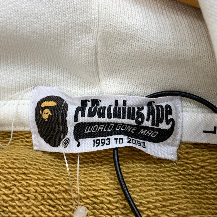 【中古品】【メンズ】 A BATHING APE アベイシングエイプ 1ST CAMO BLOCKING RAW EDGE RELAXED FIT PULLOVER HOODIE パーカー ブランド 古着 142-251115-gm-08-fuz サイズ：L カラー：ホワイト 万代Net店
