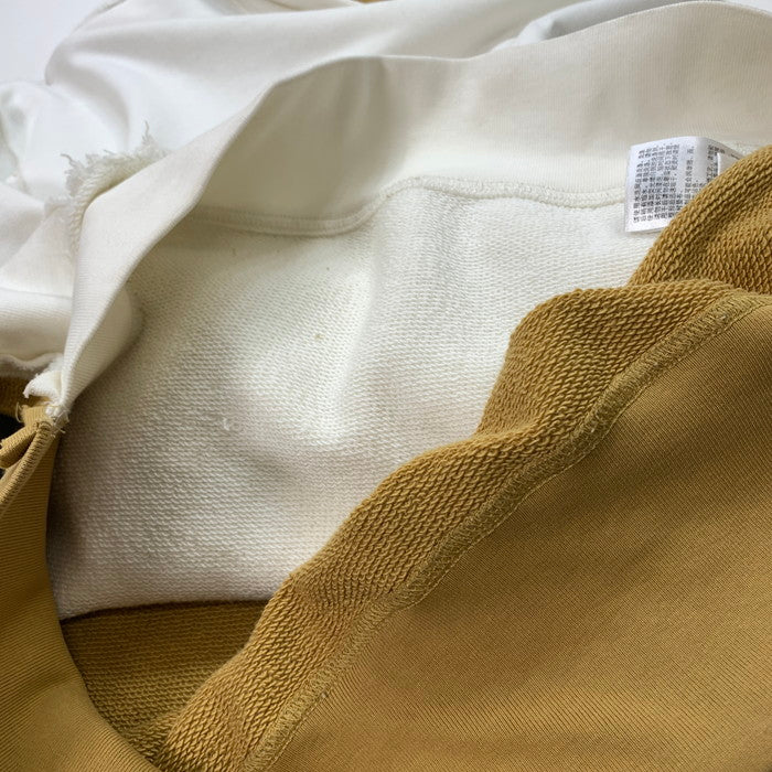 【中古品】【メンズ】 A BATHING APE アベイシングエイプ 1ST CAMO BLOCKING RAW EDGE RELAXED FIT PULLOVER HOODIE パーカー ブランド 古着 142-251115-gm-08-fuz サイズ：L カラー：ホワイト 万代Net店