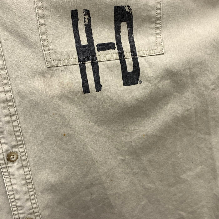 【中古品】【メンズ】 HARLEY DAVIDSON ハーレーダビッドソン SLEEVELESS SHIRT ベスト トップス ブランド 古着 145-250427-gm-15-fuz サイズ：3XL カラー：カーキ 万代Net店