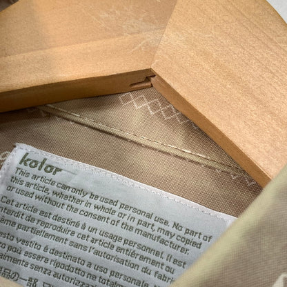 【中古品】【メンズ】 kolor カラー 長袖ストライプシャツ トップス ブランド 古着 140-231029-fuz サイズ：2 カラー：ベージュ 万代Net店