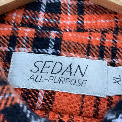 【中古品】【メンズ】 SEDAN ALL-PURPOSE 長袖シャツ ブランド 古着 140-251122-gm-02-fuz サイズ：XL カラー：オレンジ チェック 万代Net店