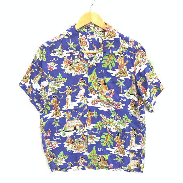 【中古品】【メンズ】 サンサーフ アロハシャツ 半袖シャツ トップス ブランド 古着 145-250614-gm-14-fuz サイズ：S カラー：パープル 万代Net店