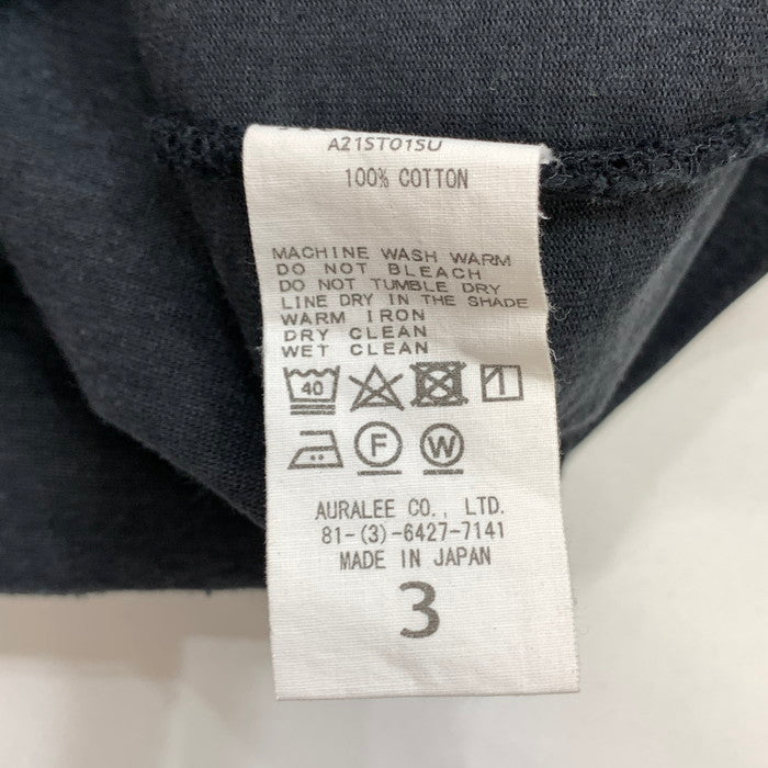 【中古品】【メンズ】 AURALEE A21ST01SU STAND-UP TEE ヘビーウエイト 半袖Tシャツ ブランド 古着 140-251214-gm-19-fuz サイズ：3 カラー：ブラック 万代Net店