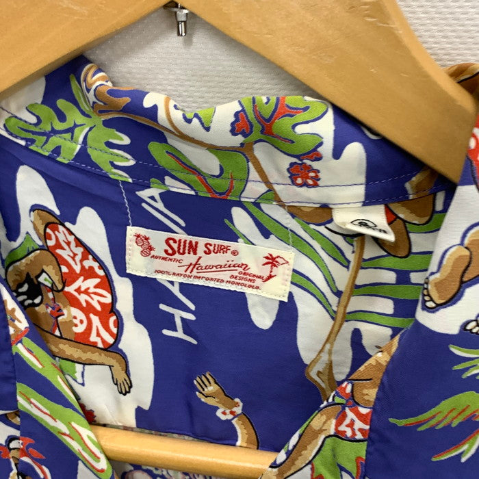 【中古品】【メンズ】 SUN SURF サンサーフ アロハシャツ 半袖シャツ トップス ブランド 古着 145-250614-gm-14-fuz サイズ：S カラー：パープル 万代Net店