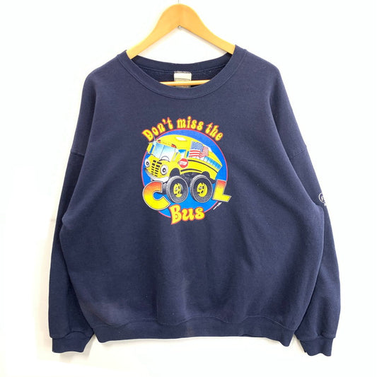 【中古品】【メンズ】 Lee リー スウェット ブランド 古着 オーバーサイズ 145-260228-gm-10-fuz サイズ：2XL カラー：ネイビー 万代Net店