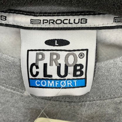 【中古美品】【メンズ】 PRO CLUB スウェット トップス アウター ブランド 古着 147-250810-gm-02-fuz サイズ：L カラー：グレー 万代Net店
