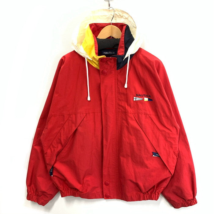 【中古品】【メンズ】 NAUTICA ノーティカ セーリングジャケット ナイロンジャケット アウター ブランド 古着 144-260314-gm-39-fuz サイズ：M カラー：レッド 万代Net店