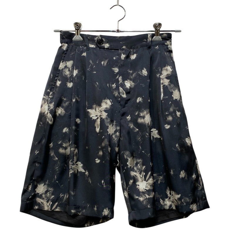 【中古品】【メンズ】 JUHA ユハ 10230804-2 FLORAL EASY SHORTS フローラル イージー ショーツ ショートパンツ ボトムス 151-260703-kh-08-izu サイズ：4 カラー：ブラック×ホワイト系 万代Net店