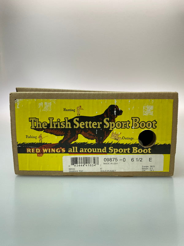 【中古品】【メンズ】 RED WING レッドウィング IRISH SETTER 9875 復刻犬タグ アイリッシュセッター 犬タグ レザー ブーツ メンズ 靴 シューズ 164-251024-em-17-min サイズ：6 1/2 カラー：ブラウン 万代Net店