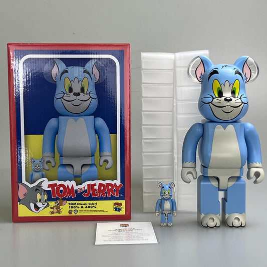 【中古品】 BE@RBRICK TOM (Classic Color) 100％ & 400％ ベアブリック 『トムとジェリー』 トム クラシックカラー 100% & 400% セット 039-251125-em-01-min 万代Net店