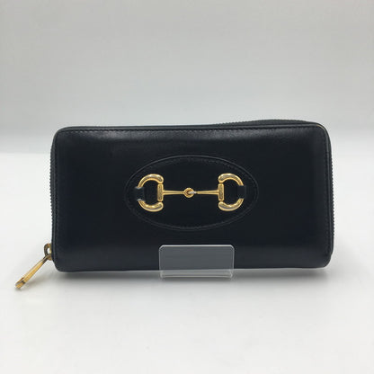 【中古品】【レディース】 GUCCI グッチ HORSE BIT ROUND ZIP WALLET 621889 ホースビット ラウンド ジップ ウォレット 長財布 ロングウォレット 181-250523-KS-07-tei カラー：BLACK 万代Net店