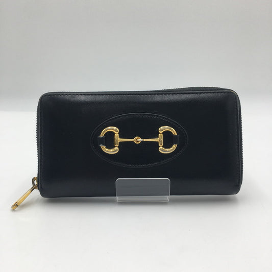 【中古品】【レディース】 GUCCI グッチ HORSE BIT ROUND ZIP WALLET 621889 ホースビット ラウンド ジップ ウォレット 長財布 ロングウォレット 181-250523-KS-07-tei カラー：BLACK 万代Net店