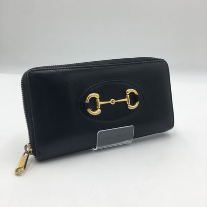 【中古品】【レディース】 GUCCI グッチ HORSE BIT ROUND ZIP WALLET 621889 ホースビット ラウンド ジップ ウォレット 長財布 ロングウォレット 181-250523-KS-07-tei カラー：BLACK 万代Net店