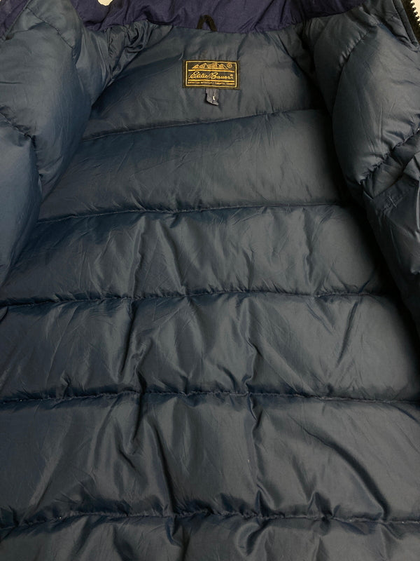 【現状渡し品】【メンズ】 Eddie Bauer エディー・バウアー 黒タグ前期 70S GOOSE DOWN アウター 146-251222-zi-06-min サイズ：L カラー：ネイビー 万代Net店