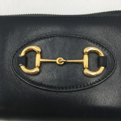 【中古品】【レディース】 GUCCI グッチ HORSE BIT ROUND ZIP WALLET 621889 ホースビット ラウンド ジップ ウォレット 長財布 ロングウォレット 181-250523-KS-07-tei カラー：BLACK 万代Net店