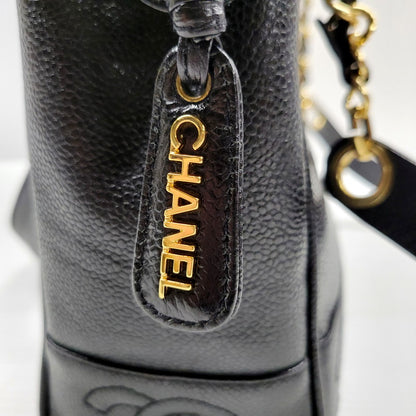 【中古品】【レディース】 CHANEL シャネル トリプルココマーク キャビアスキン チェーン トートバッグ ハンドバッグ ショルダーバッグ カバン 鞄 182-240718-as-03-izu カラー：ブラック 万代Net店