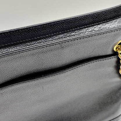【中古品】【レディース】 CHANEL シャネル トリプルココマーク キャビアスキン チェーン トートバッグ ハンドバッグ ショルダーバッグ カバン 鞄 182-240718-as-03-izu カラー：ブラック 万代Net店