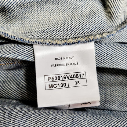 【中古品】【レディース】 CHANEL シャネル CAMELLIA DENIM FLARE SKIRT P53816V40517 イタリア製 国内正規 カメリア デニムスカート プリーツ フレア 168-240803-mk-04-izu サイズ：38 カラー：インディゴ 万代Net店