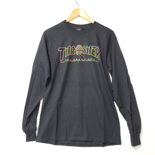 【中古美品】【メンズ】 THRASHER スラッシャー CABLE CAR LONGSLEEVE TEE ケーブルカー ロングスリーブ 長袖 Tシャツ ロンT トップス 142-240825-mm-14-izu サイズ：M カラー：ブラック 黒 万代Net店