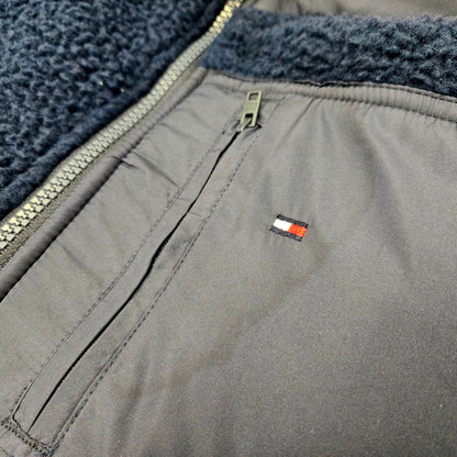 【中古品】【メンズ】 TOMMY HILFIGER トミーヒルフィガー FLEECE JACKET C8878C1892 フリースジャケット ロゴ 刺繍 長袖 アウター 147-240906-ay-19-izu サイズ：M カラー：ネイビー 万代Net店