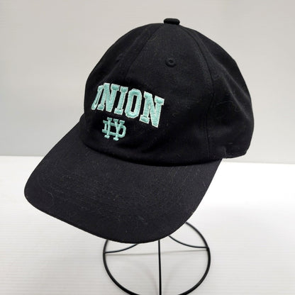 【中古品】【メンズ/レディース】 NISSI CAPS UNION CAP ニッシキャップ ユニオンキャップ 刺繍 帽子 185-240916-as-27-izu サイズ：F カラー：ブラック 万代Net店