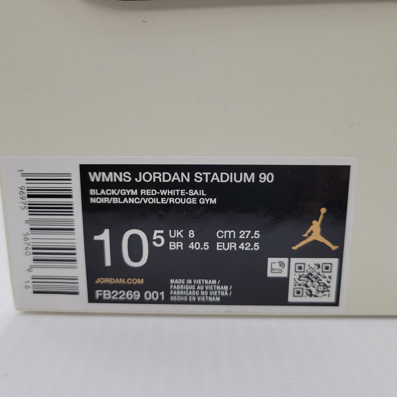 【中古美品】【メンズ】 NIKE ナイキ FB2269-001 WOMEN'S JORDAN STADIUM 90 BLACK/WHITE/SAIL/GYM RED ウィメンズ ジョーダン スタジアム90 スニーカー シューズ 靴 160-241207-mm-02-izu サイズ：27.5cm カラー：ブラック/ホワイト/セイル/ジムレッド 万代Net店