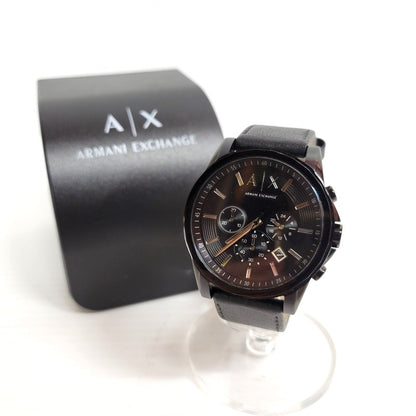 【中古品】【メンズ/レディース】 ARMANI EXCHANGE アルマーニエクスチェンジ AX2098 黒文字盤 クロノグラフ 腕時計 198-250207-as-49-izu カラー：ブラック 万代Net店