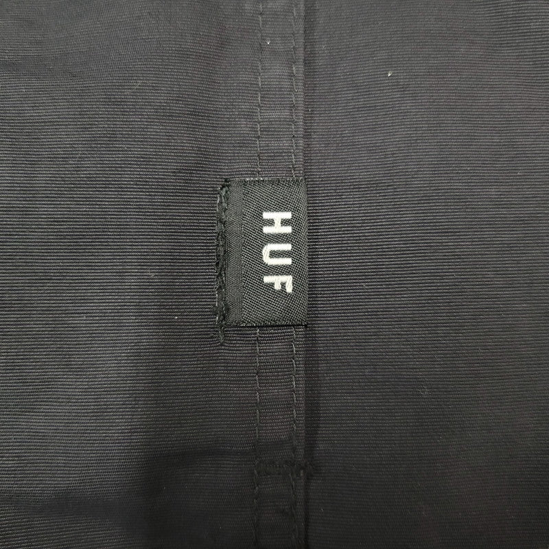 【現状渡し品】【メンズ】 HUF ハフ NYLON ANORAK ナイロン アノラック パーカー ジャケット 142-250307-as-28-izu サイズ：L カラー：ブラック 万代Net店