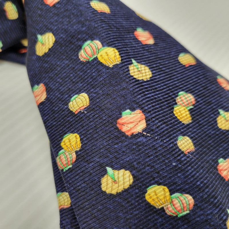 【中古品】【メンズ】 BVLGARI ブルガリ TURBAN SILK TIE ターバン シルク ネクタイ イタリア製 183-250324-as-15-izu カラー：ネイビー 万代Net店