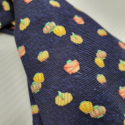 【中古品】【メンズ】 BVLGARI ブルガリ TURBAN SILK TIE ターバン シルク ネクタイ イタリア製 183-250324-as-15-izu カラー：ネイビー 万代Net店